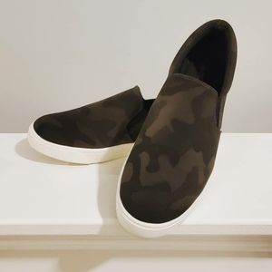 Camo slip on shoes
